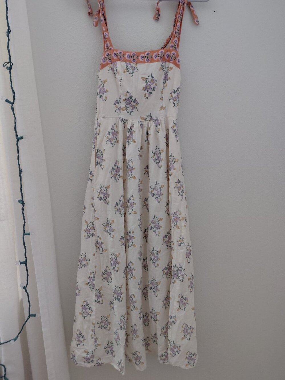 Patrons of Peace Maxi Cotton Floral Dress XS Boho Cottagecore